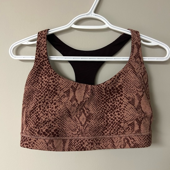 Lululemon 50 Rep Bra Desert Snake Bark Berry Multi/ Black Cherry - Picture 1 of 4